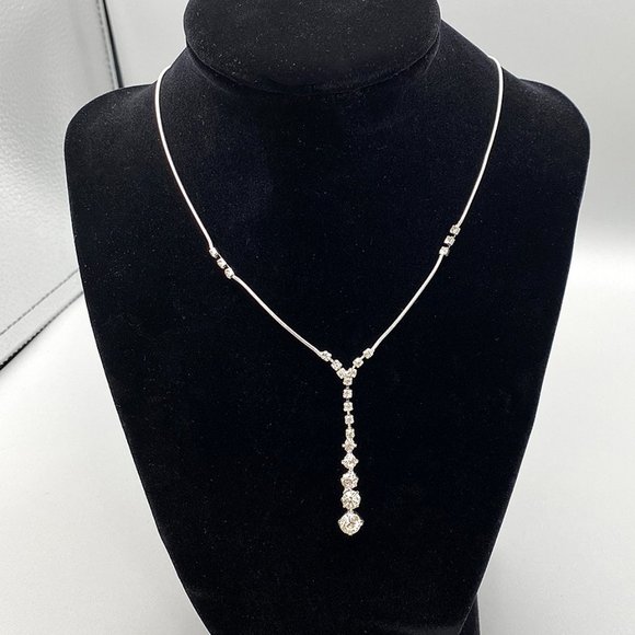 Clear Gem Necklace & Earring Set - Picture 2 of 4